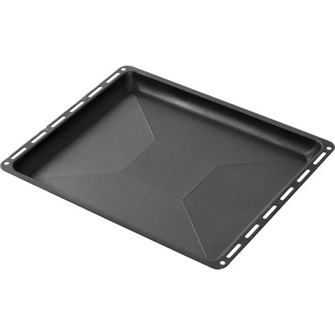 Plaque de cuisson émaillée - 1 pièce - Acier émaillé noir - Surface antiadhésive - Pour fours encastrables - 45,5 x 37,7 x 3 cm