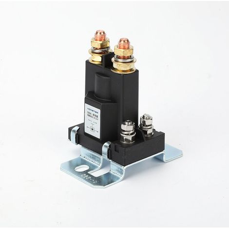 Relais 500 A avec bornes en cuivre et contacts en argent pour l'isolation des batteries de camping-car, relais de démarreur automobile 12 V, fonctionnement longue durée 24 V (bornier inclus), verrouil (1/4)