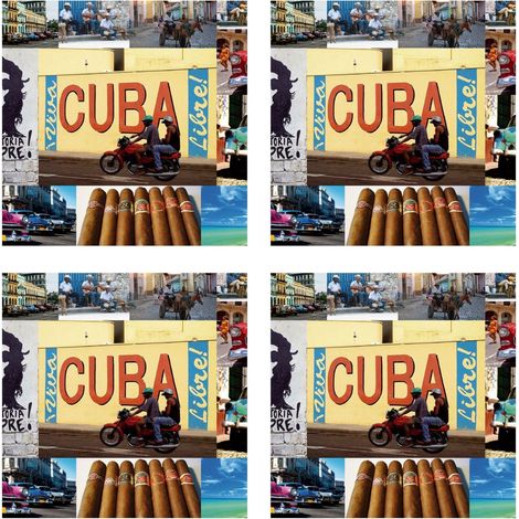 Set de 4 sous-verre Cuba Cbkreation