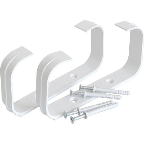 STAFFA FERMATUBO PER AERAZIONE CANALIZZATA mm. 150X70, con tasselli e viti, col. Bianco