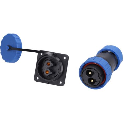 Wasserdichter Vierkantstecker mit 4 Löchern, IP68-Schutzart, Luftfahrt-Stromanschluss 250 V 45 A für Kabel und Leitungen, LP282-Pin (1/5)