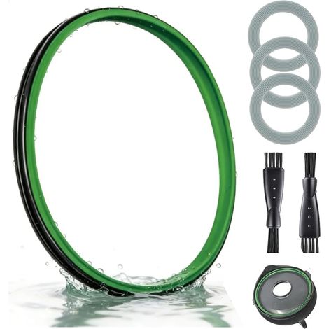 Joint d'étanchéité pour Thermomix TM31, joint de couvercle pour robots multifonctions Thermomix TM31, bonne étanchéité, livré avec joint de lame, joint d'étanchéité et brosse de nettoyage (verte)