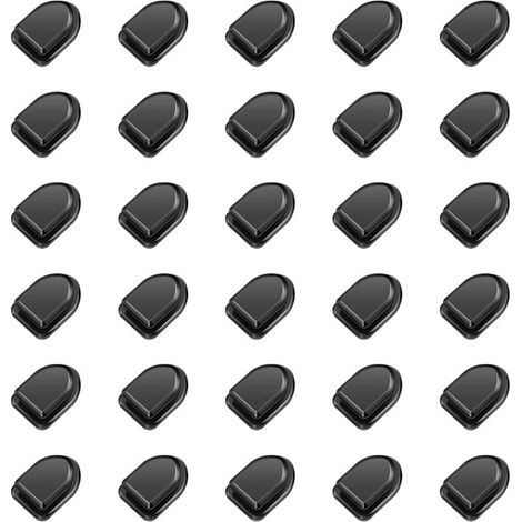 Set mit 30 unsichtbaren Klebehaken, schwarze selbstklebende Haken, schwarze Handtuchhaken, selbstklebende Kleiderhaken, Badezimmerhaken, Autoschlüsselhaken (1/4)