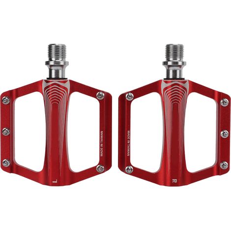 Fahrradpedale aus Aluminiumlegierung mit DU-Lagern für Mountainbikes und Rennräder – Rot (1/5)