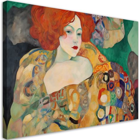 Tableau sur toile Femme aux cheveux rouges - G. Klimt 90x60 (1/5)
