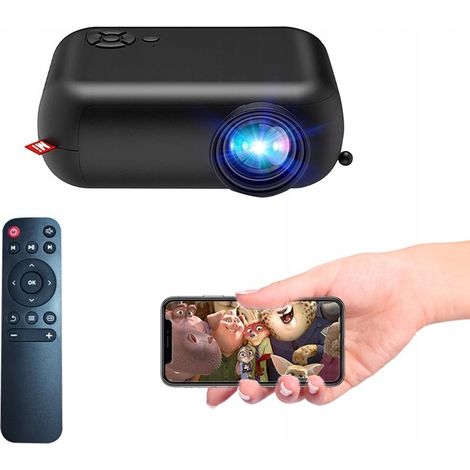 TRAGBARER PROJEKTOR MIT FERNBEDIENUNG ITIMPORT BIS ZU 170 ZOLL BLUETOOTH FullHD