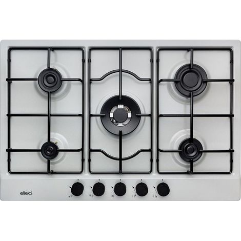Piani cottura da incasso elleci Style 75 TCC 5 fuochi Granitek 79 Grigio Aluminium PMSS75379CN (1/2)