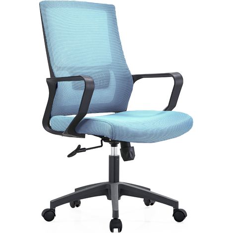 Sedia da Ufficio Blu Poltrona da Scrivania Studio Cameretta Altezza Regolabile