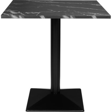 Table carrée Complete effet pierre noire 700mm - BOLERO (1/5)