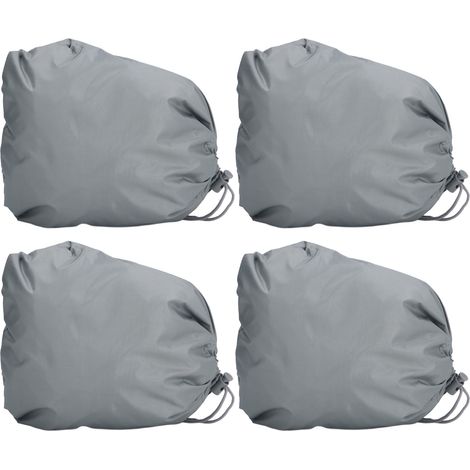 4 Pièces Housses de Protection pour Rétroviseurs Voiture, Tissu Polyester 190T, Couverture Antigel Robinet, Gris (1/5)