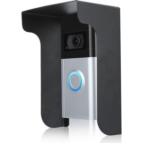 Couvercle métallique résistant aux intempéries pour sonnette, couvercle anti-pluie pour sonnette vidéo, couvercle de protection anti-reflets pour sonnette, compatible avec Blink, etc. (1/5)
