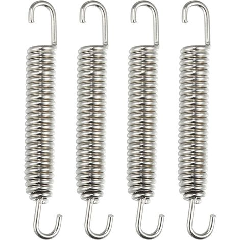 4 Pcs Échappement Tuyau Ressort pour Motos 80mm 3.15" Couleur Argent (1/5)