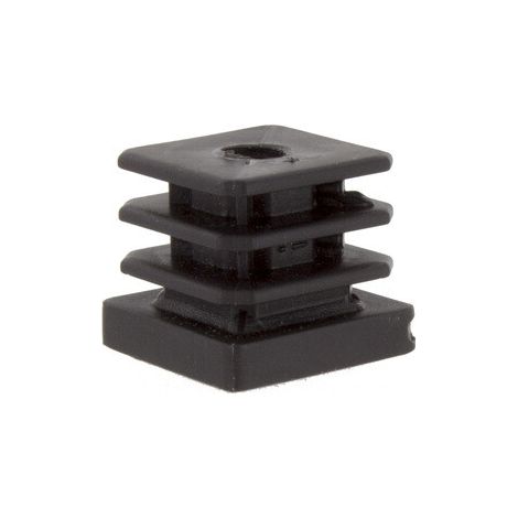 PUNTALE ALETTATO 25X25 MM FORATO 10MA PLAST NERO- 50,0 pz