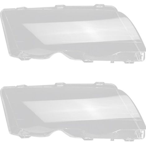 Dos cubiertas/lentes/mangueras para faros delanteros del lado derecho de los sedanes de cuatro puertas BMW Serie 3 E46 (modelos 320, 325, 330, 1998-2001).
