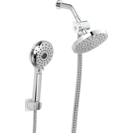 3-Wege-Hochdruck-Regenduschen-Set für das Beste aus beiden Welten – Genießen Sie einen luxuriösen Regenduschkopf und eine separate Handbrause. (1/5)