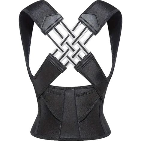Corrector postural, ajuste regulable, soporte para la espalda, negro-c, L (1/2)