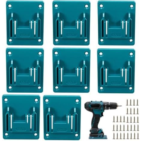Support mural pour outils 8 pièces pour outils électriques Makita 18V, supports de perceuse, supports de machine, supports de tournevis avec vis, supports de rangement d'atelier (1/5)