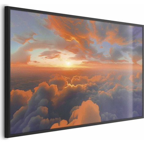 Plakat – Wenn die Dämmerung die Wolken kitzelt: Ein Farbenspiel am Morgenhimmel (1/4)