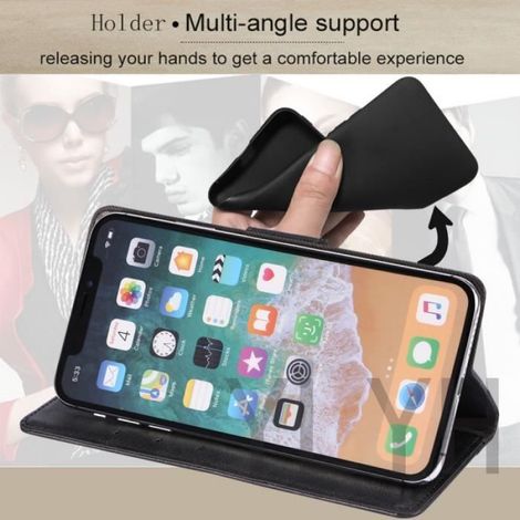 Noir Magnétique Cuir Housse Flip TPU Silicone Case Pour Realme GT Neo 6.43 inch Coque étui Couverture Cover Portefeuille (1/4)