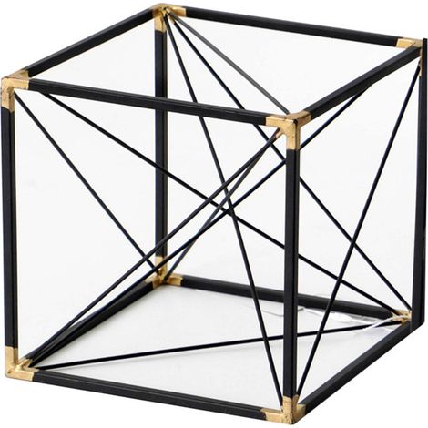 Figura Art Deco Minimalista Material Hierro Color Negro  Mate Hecho a Mano 15x15x15cm - SpazioLuzio