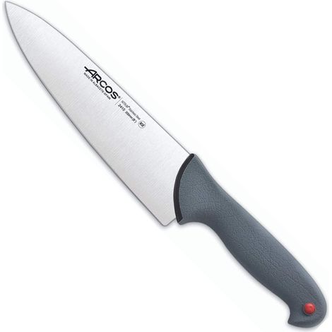 Cuchillo de Cocinero Arcos Colour - Prof  241000 de acero inoxidable Nitrum y mango ergonómico de Polipropileno y hoja de 20 cm, funda display