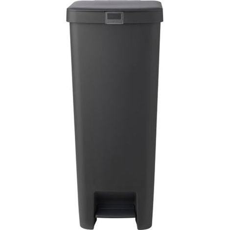poubelle à pédale 40 l dark grey - step up - brabantia