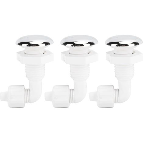 Ensemble de 3 buses à jet d'air pour spa, jets de remplacement pour spa, buses à bulles en PVC pour baignoire de massage et piscine, 3 cm de diamètre avec matériau résistant à (1/5)