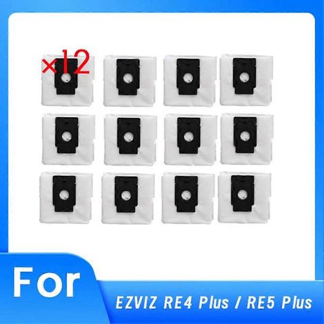 12 pièce détachée Dust Bags pour EZVIZ RE4 Plus / RE5 Plus Sweeping Roboat Aspirateur Accessoires Spare (1/5)