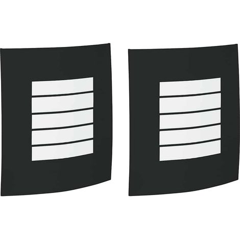 Lot de 2 appliques murales extérieures modernes 23.5 x 9 x 26 cm éclairage durable style contemporain en acier inoxydable noir