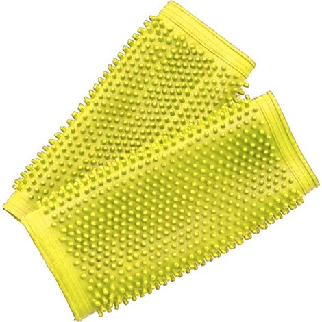 Lot de 2 poignées de guidon de moto antidérapantes et résistantes à la transpiration, en caoutchouc jaune, pour vélos électriques (1/5)