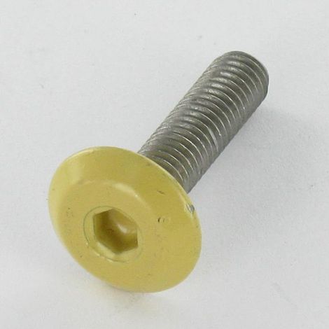 Vis métaux tête plate Clé de 4 HC4 M6X25 Acier zingué Tête RAL1002-10 pièces