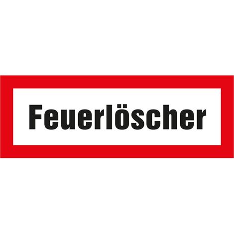 Plaque de protection anti-incendie « Extincteur » 297 x 105 mm Rouge/blanc 1 pièce