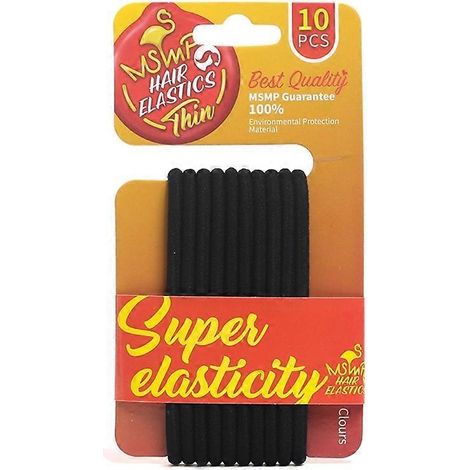 Lot de 10 élastiques à cheveux, couleurs assorties bonbon, accessoires tendance pour cheveux, ficelle élastique 5 mm. (1/4)