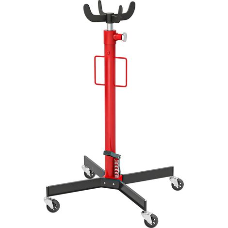 Cric de levage hydraulique 500 kg roues pivotantes pédale acier 58 x 58 x 110-191.5 cm rouge