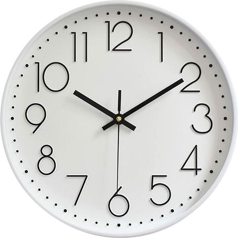 royaluxe - Horloge murale, horloge murale numérique de 30,5 cm grande horloge murale à quartz silencieuse sans tic-tac grande horloge d'affichage pour cuisine salon chambre salle de classe bureau déco (1/5)