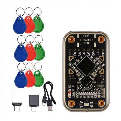 Chameleon Ultra RFID-Chip-Lesegerät + kontaktloser Smartcard-Emulator-Schlüsselanhänger 9XCUID (125 kHz/13,56 MHz Dekodierung) (1/5)
