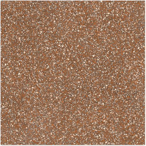 Carrelage Vintage effet Terrazzo Rouge 90x90x0,9 cm Belrosa - Sol et mur intérieur et Sol extérieur (vendu par carton de 1,62 m²) - RO'MA CARRELAGE