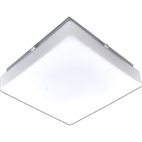 Plafonnier LED avec Détecteur de Mouvement Luminaire de Plafond en Verre Carré 25 x 25 cm - PANGIVO (1/5)