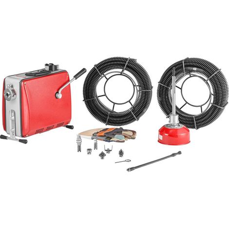 Furet Déboucheur Électrique 500W pour Canalisations 50-110 mm Câble 45,4 m en Acier 6 Coupeurs (1/5)