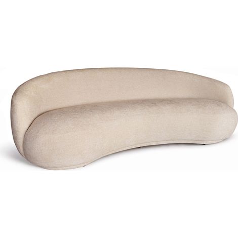 Canapé en tissu chenille incurvé, MARLO