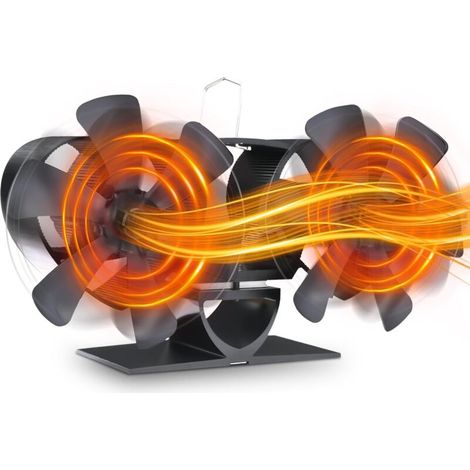 Ventilateur De Poele A Bois Alimenté Par La Chaleur Ventilateur De CheminéE Ventilateur Pour Foyer Ventilateur De CheminéE Pour PoêLe à Bois Alimenté Par La Chaleur noir (1/5)