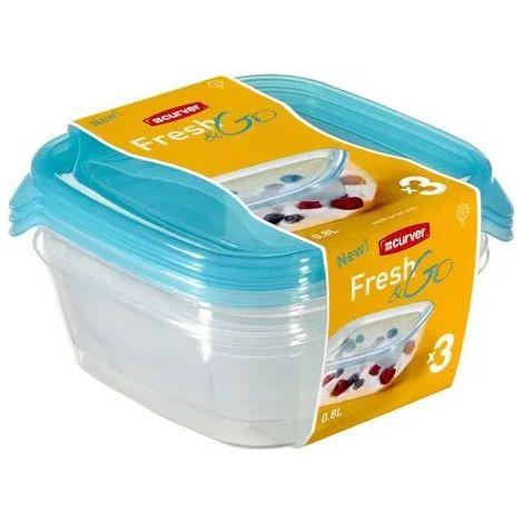Küchenzubehör Curver fresh & go luftdicht 0.8l 3 Stück