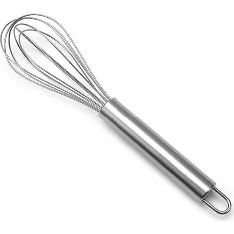 Batteur à œufs manuel argenté de 20 cm (8 pouces), fouet, batteur, batteur à œufs pour battre la crème et les œufs, pour la cuisson des œufs. (1/4)