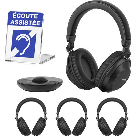 JH-747D Bluetooth Wireless TV Headphones with Clear