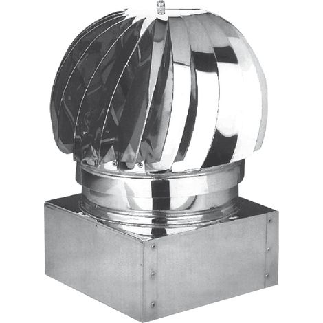 Fumaiolo comignolo girevole quadrato e rettangolare zincato - Base quadrata 22x22 cm