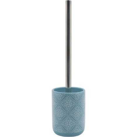 Trade Shop - Escobillero Wc Azul Claro Con Completo Mayólica 87024 - (1/2)