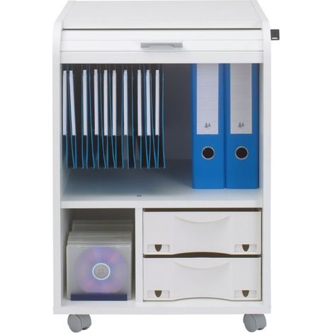 Caisson de Bureau Blanc 2 Tiroirs - Coloris: Blanc (1/3)