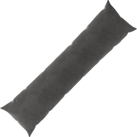 Cojín con almohada HEERLEN Gris oscuro 40 x 145 cm Terciopelo vidaXL (1/5)