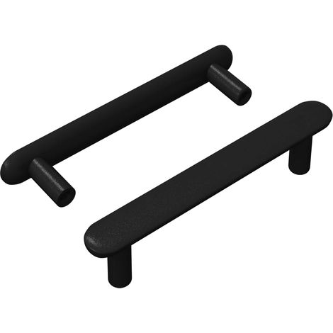 Schrankgriff 2 pcs Schwarz 121 x 16.6 x 28.3 mm Eisen vidaXL
