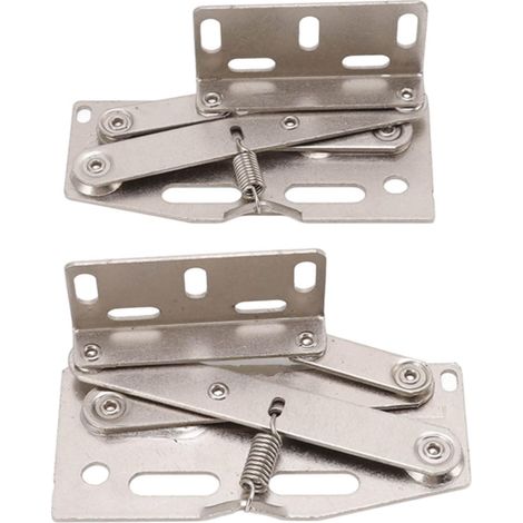 Charnières à Ciseaux avec matériel de Montage, 2 Ensembles de charnières de Porte d'armoire à 45 degrés vers Le Bas, charnière à Ressort à Ciseaux (1/4)